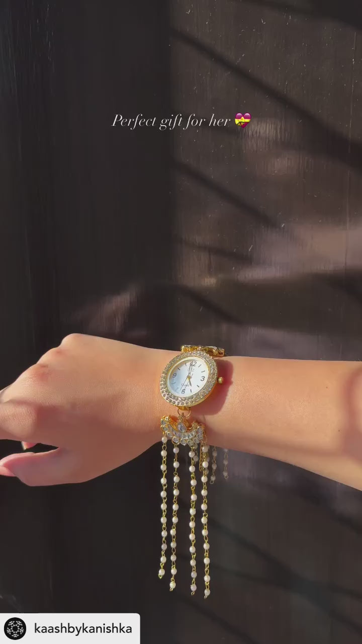 Pearl Kundan Watch